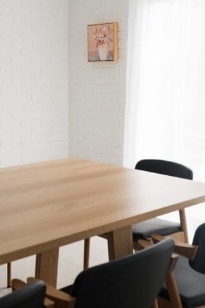 Slim shaker cabinets and marble mosaic kitchen renovation