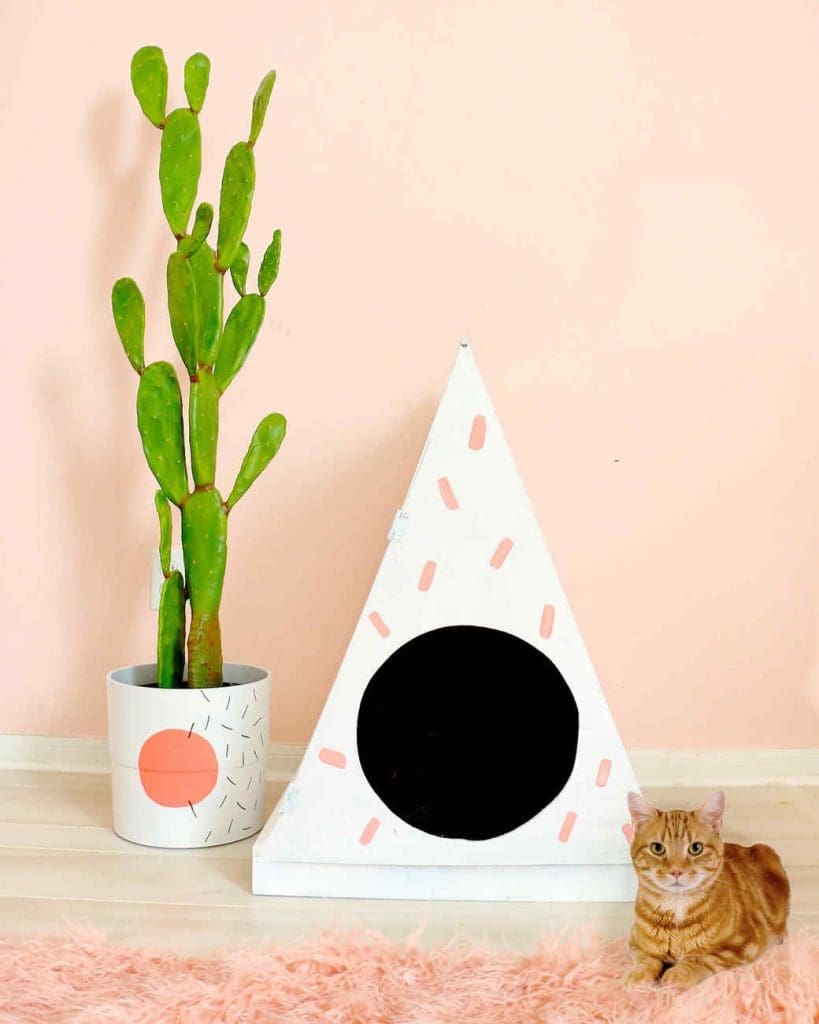 Cat teepee hiding kitty litter tray