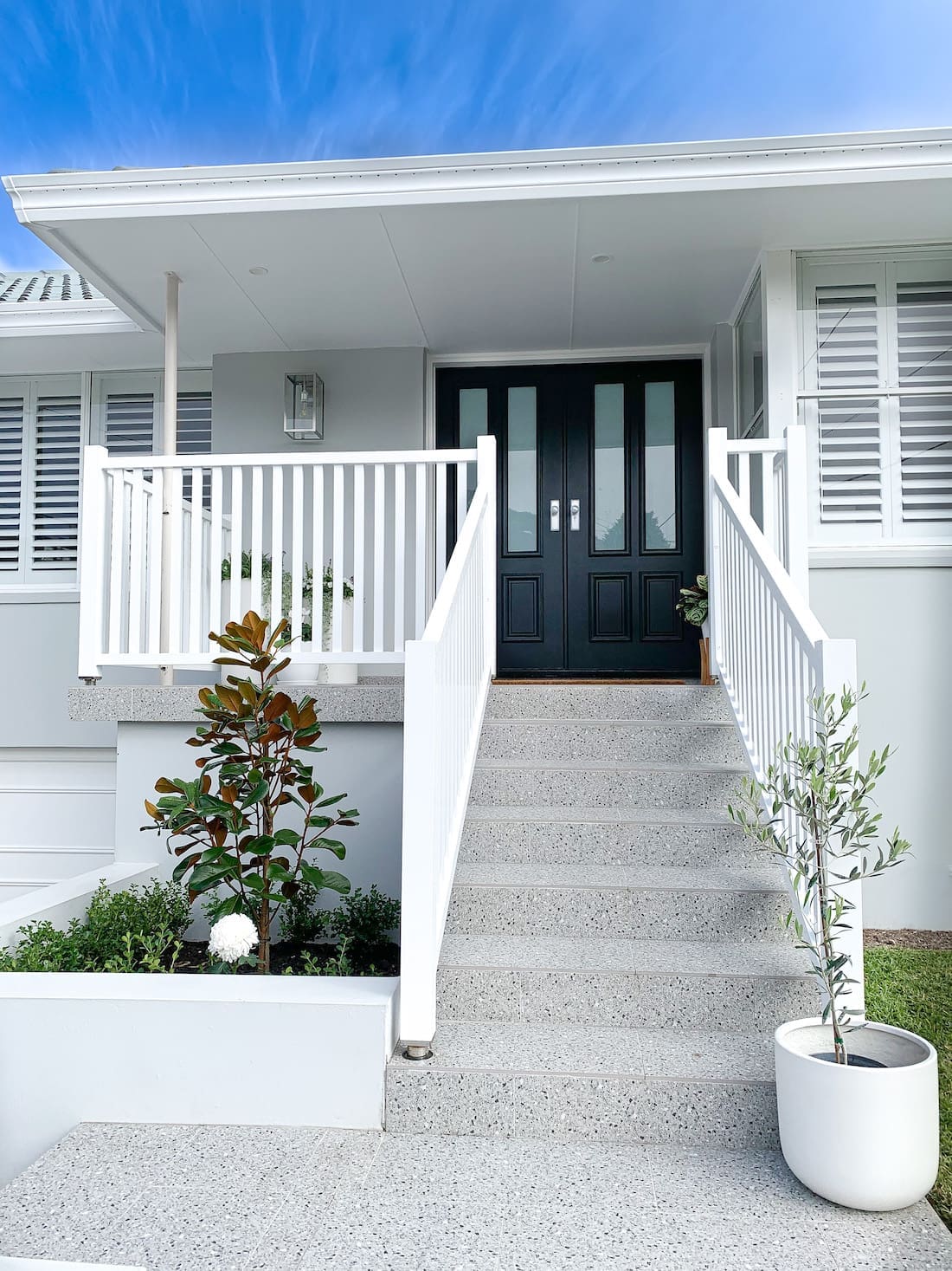 Grey outdoor facade