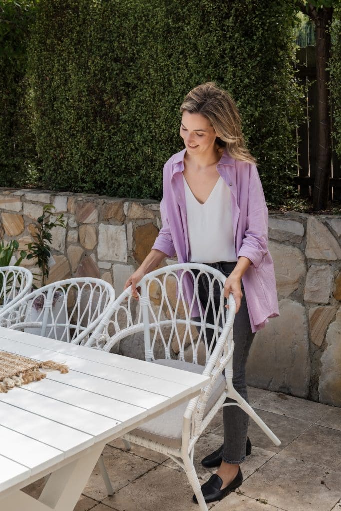 Styling an outdoor dining space