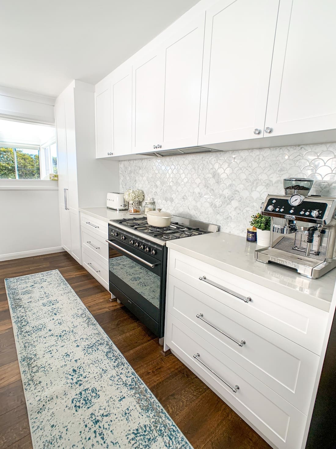 White kitchen makeover white joinery