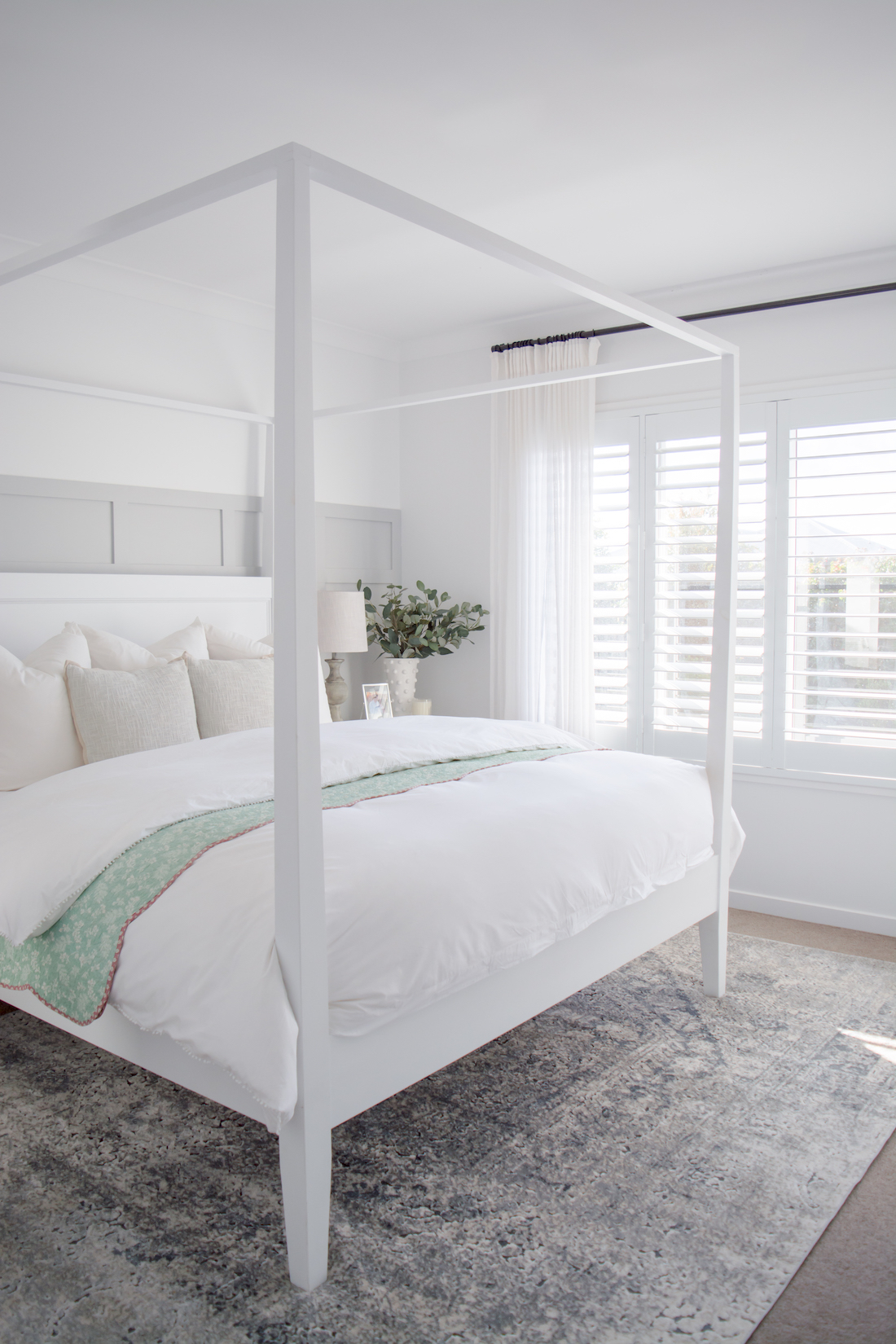 White master bedroom _ classic coastal home