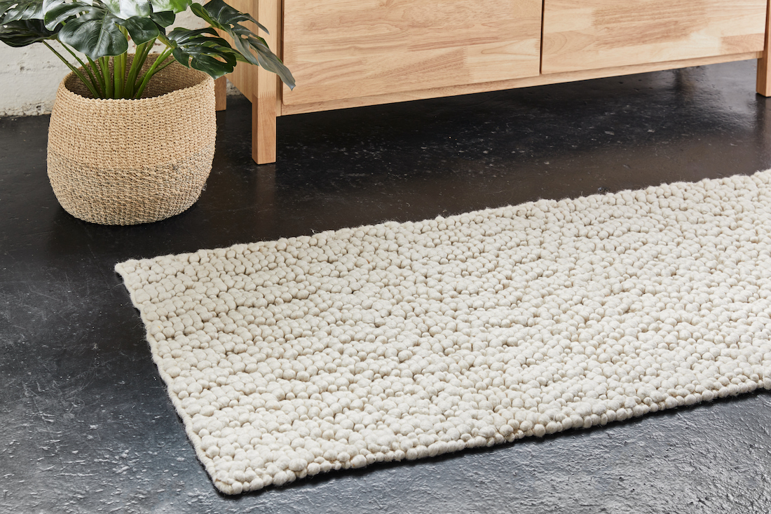 Ethically sourced wool rug