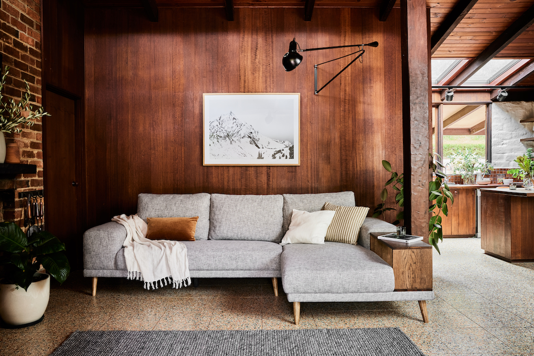 Mid-century sustainable sofa