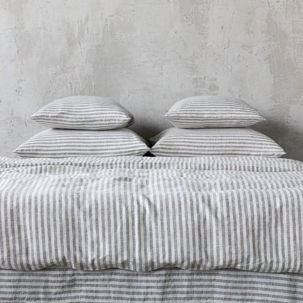 Stripe linen bedding