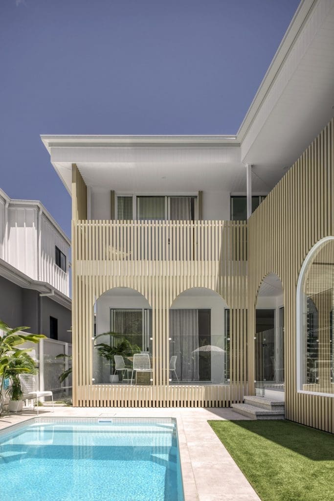 Beautiful arch facade in outdoor area