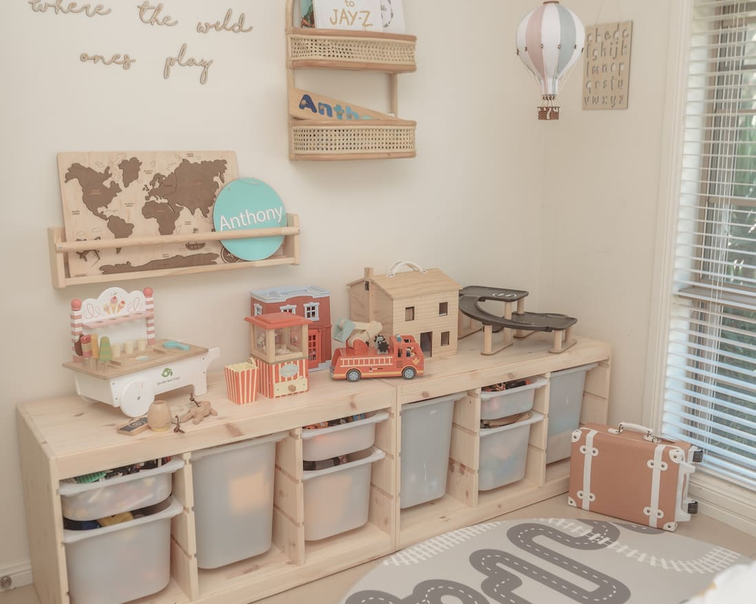 boys room toy storage