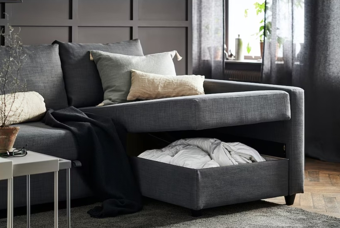 Friheten sofa bed from IKEA with storage