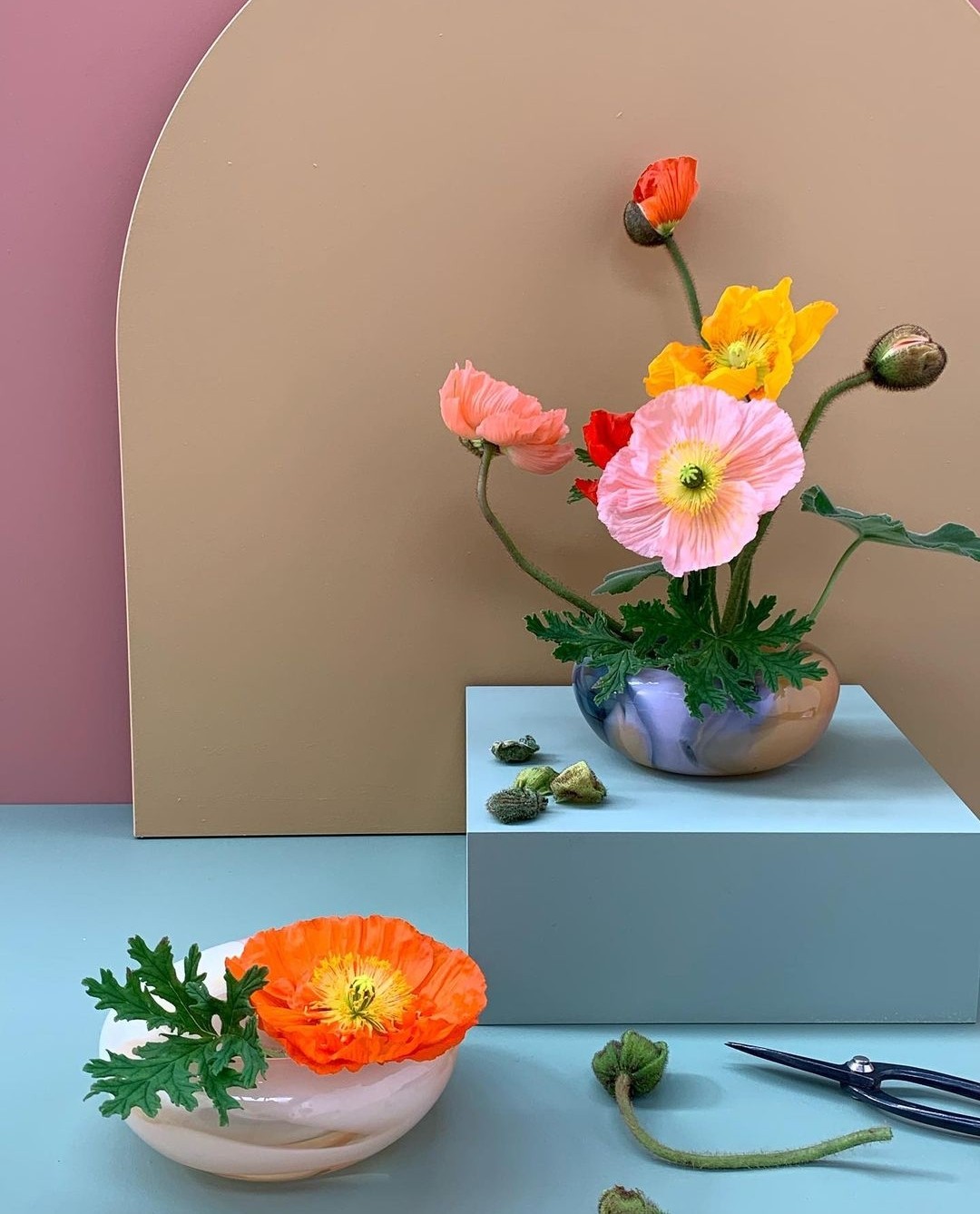 Poppy vases by Amanda Dziedzic