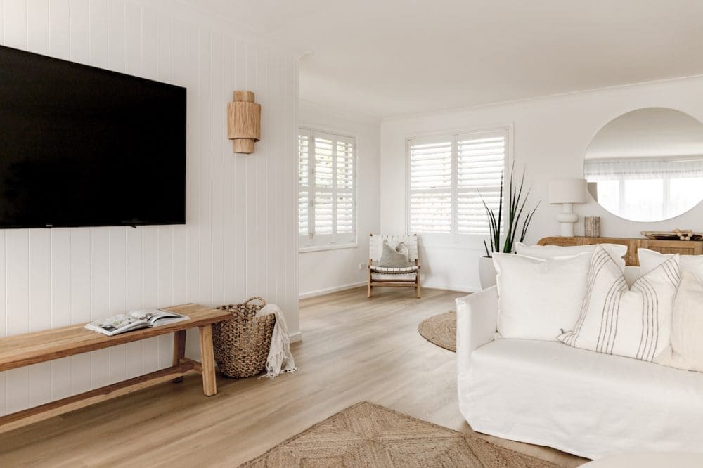 Living room with view to entrance of home