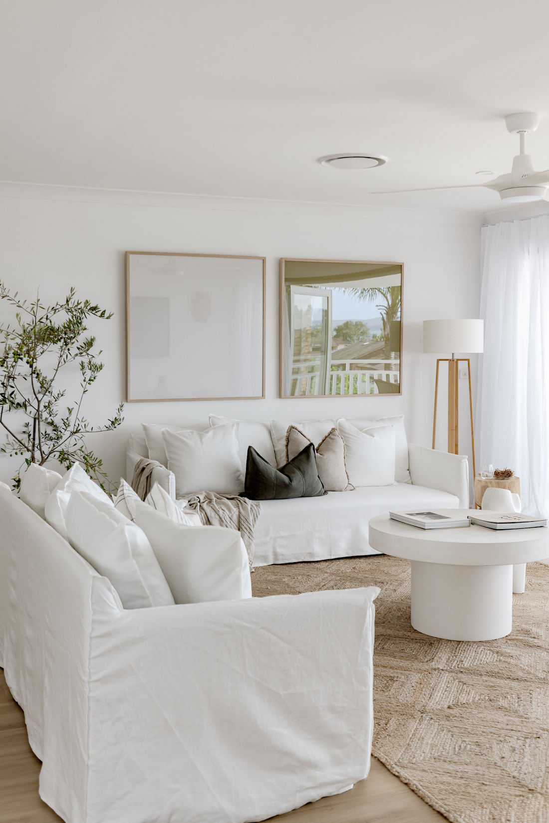 Living room style in coastal home