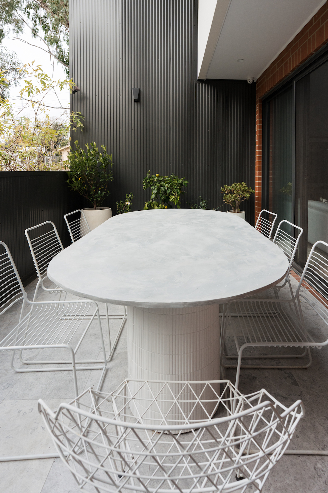 DIY concrete outdoor table