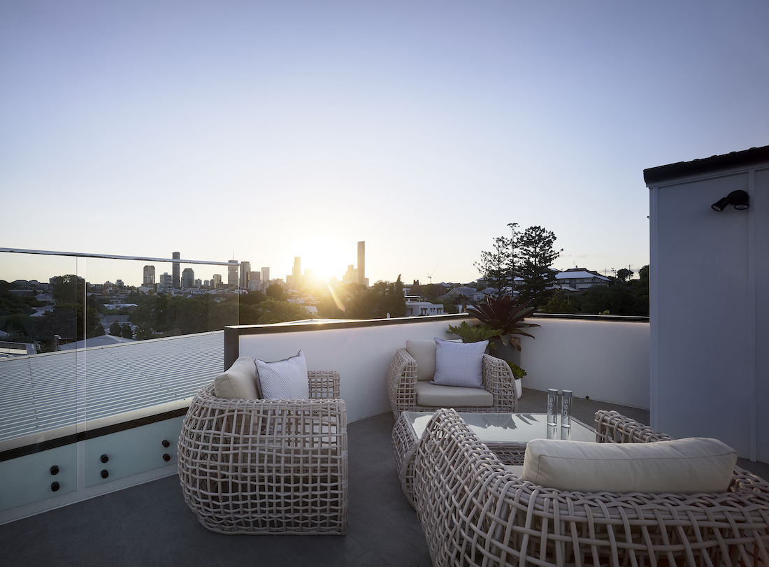 Rooftop view of Brisbane home