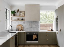 Green kitchen cabinetry