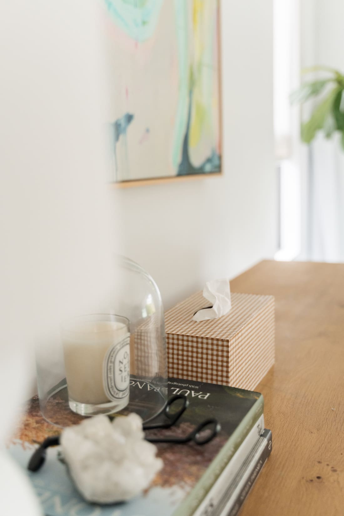 Tissue box styled in home