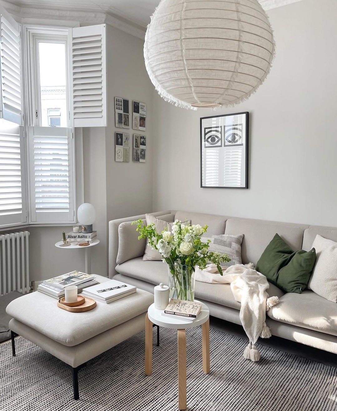 greyish beige living room
