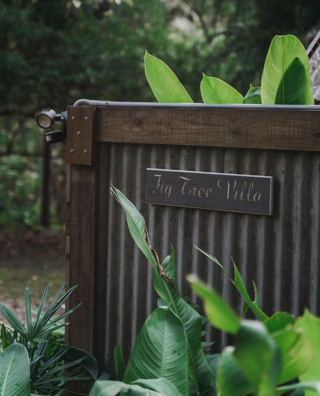 Fig Tree Villa entrance signage