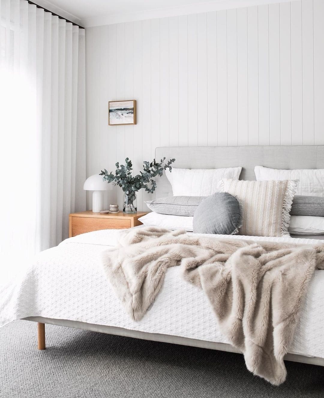 euros behind pillows with two feature cushions