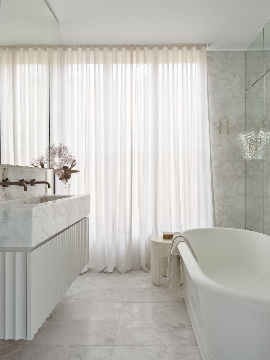 luxe marble bathroom