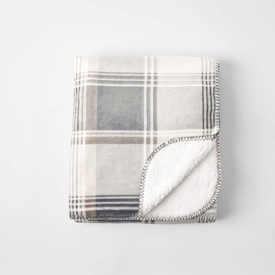 sherpa tartan throw _ Checker décor