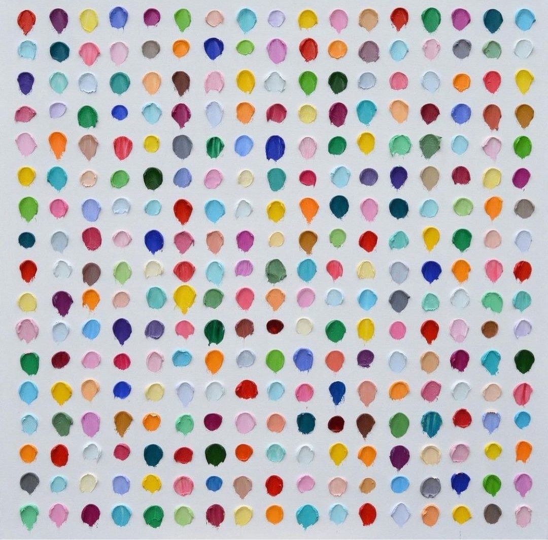 Rainbow polka dots by Ann Marie Coolick of AM Coolick