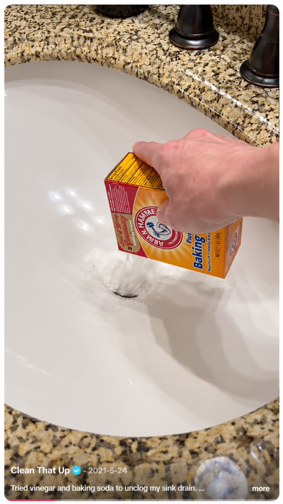 Baking Soda Sink Cleaning Hack