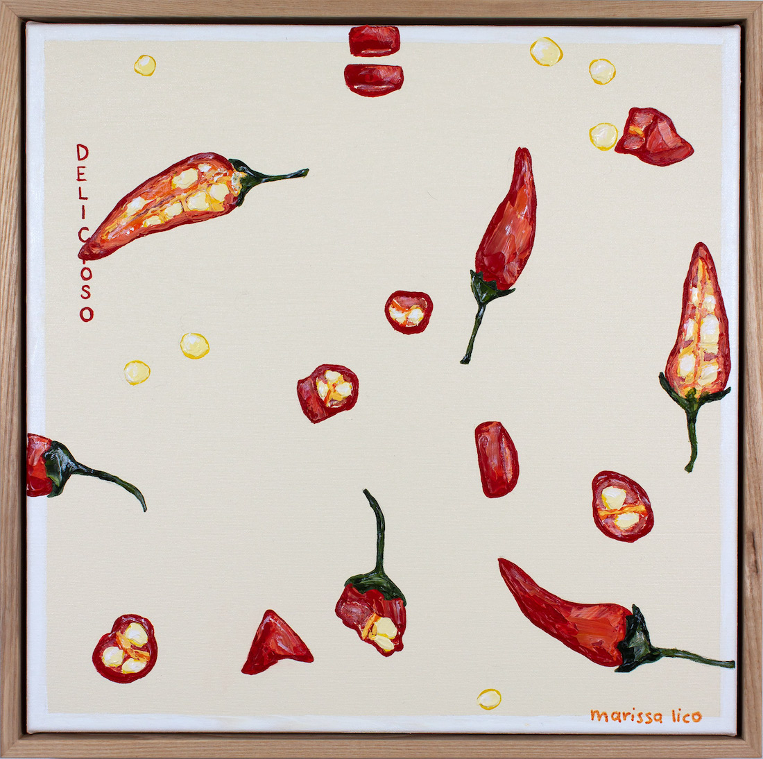 Chilli textural art by The Art Edit