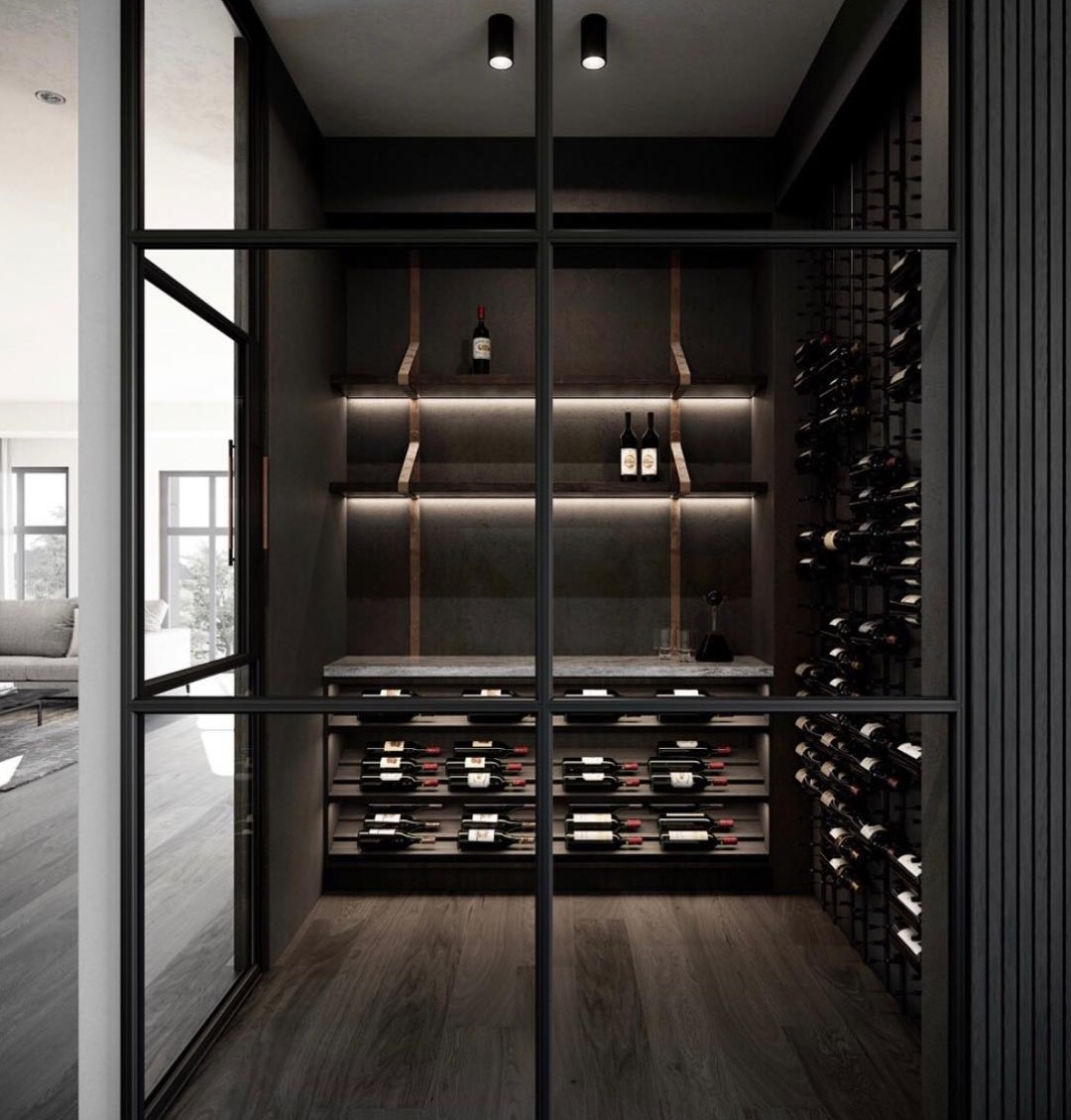 Wine room feature in home