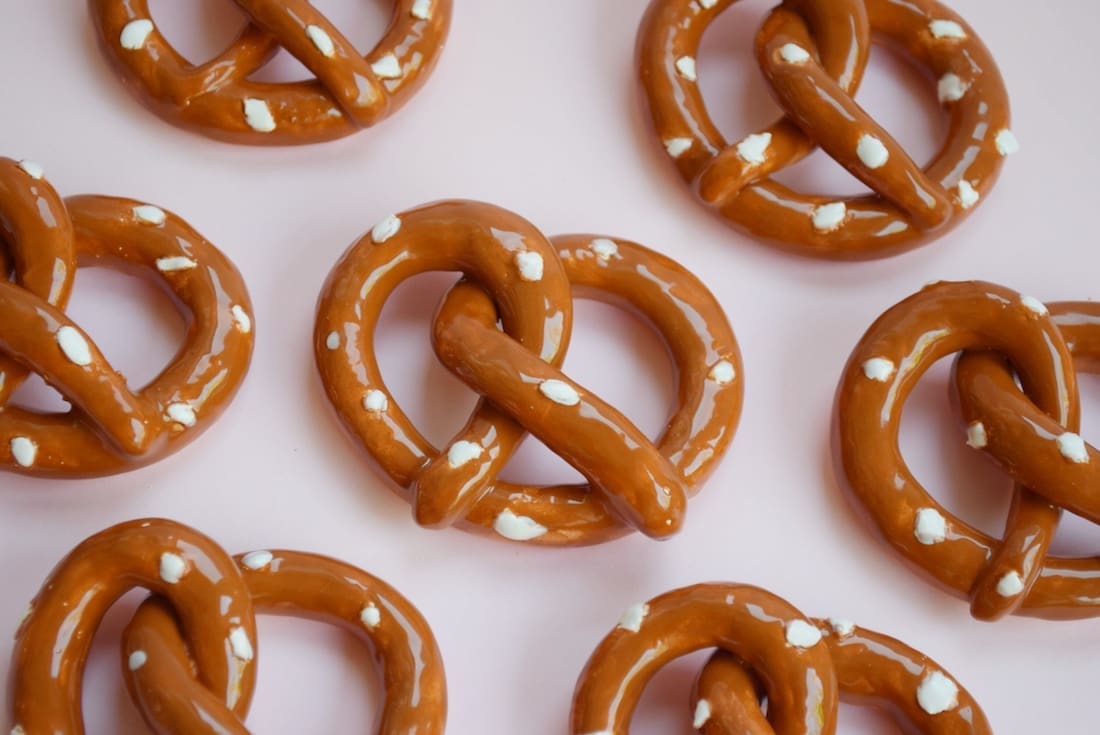 Ceramic pretzels from Kiwi Poca