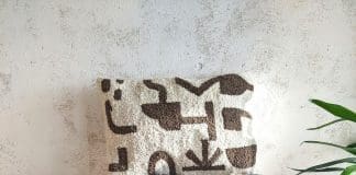 The unique textiles and hieroglyphic patterns by Japanese artist, ito cushions by ito