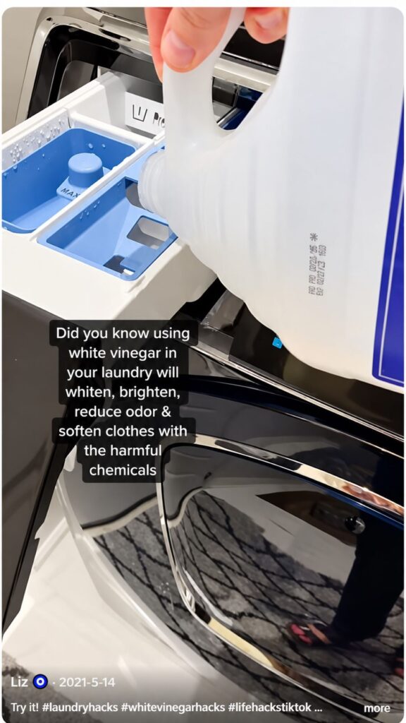 White Vinegar Laundry Drawer Tutorial