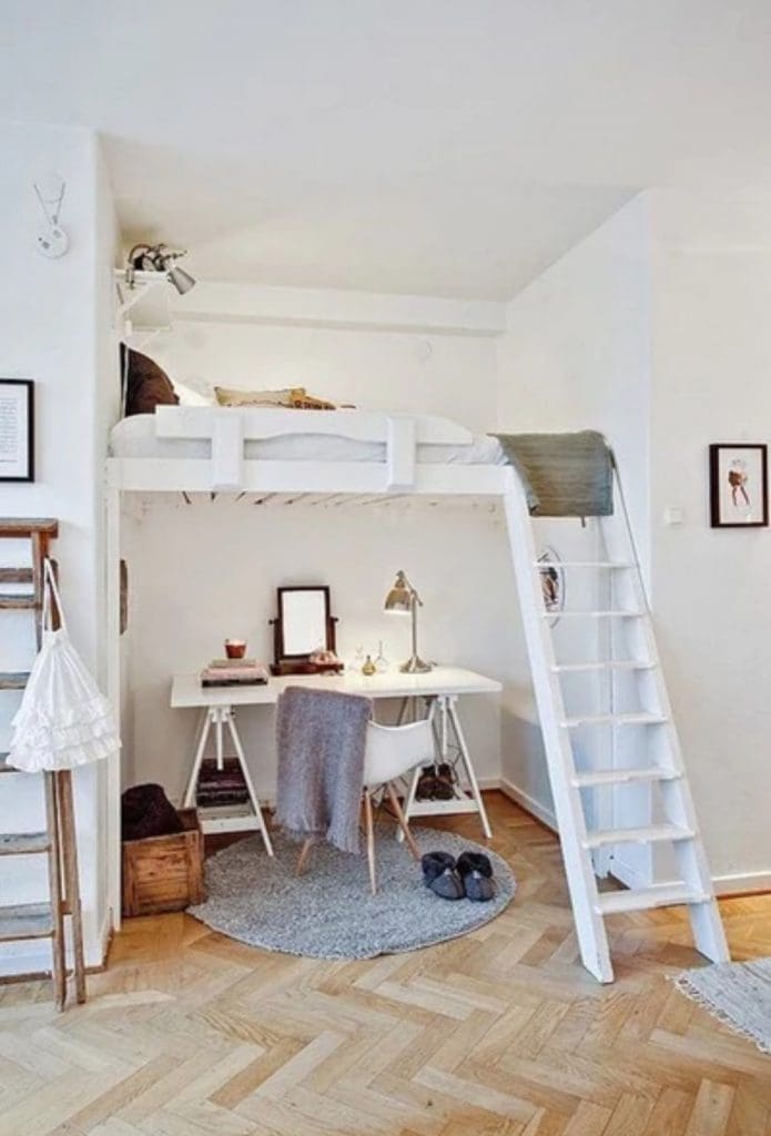 Scandi bunk bed teen room
