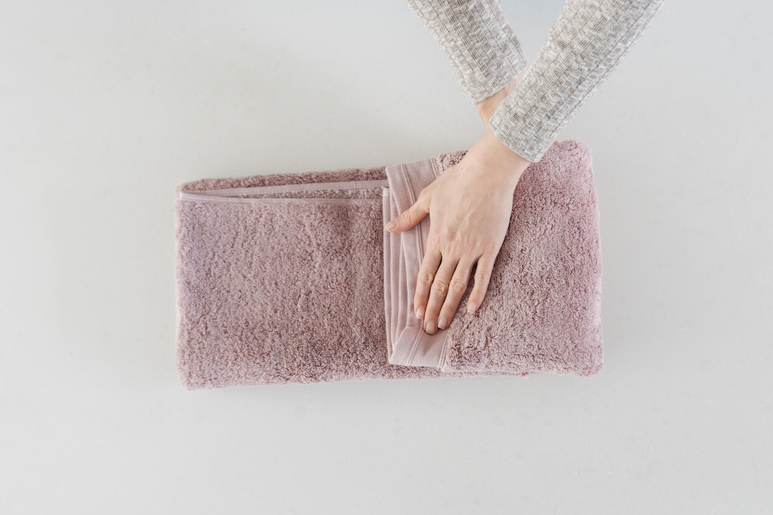 Create a compact towel fold