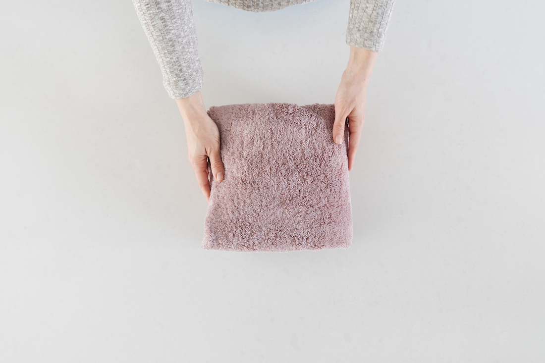Finished square towel fold