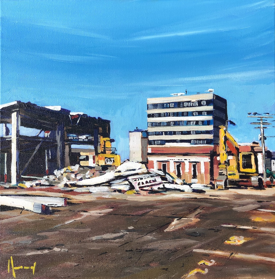 Nothing lasts forever demolished building art by Nate Hornery