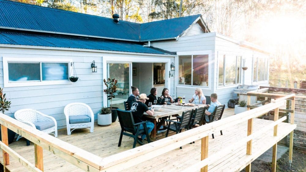 Waukivory Estate back deck outdoor space for the summer holidays