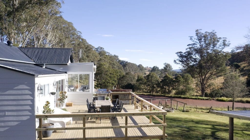 Waukivory Estate deck of newly restored cottage