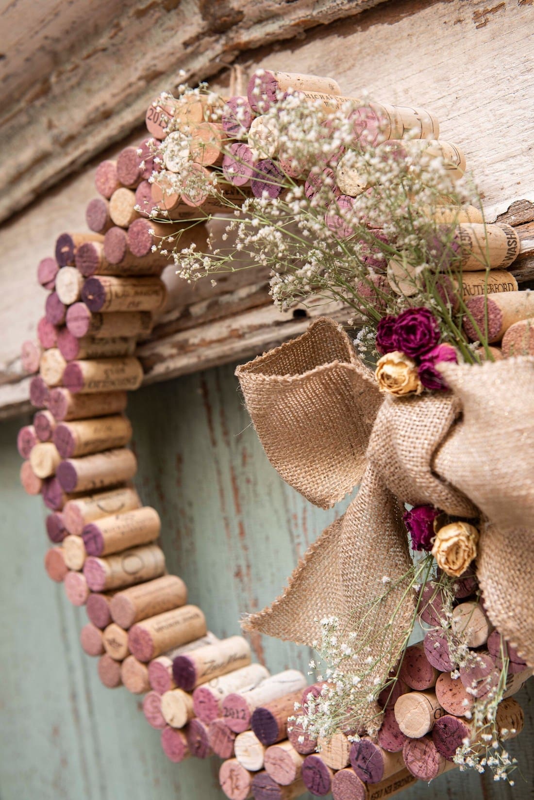 cork wreath_sustainable christmas decor