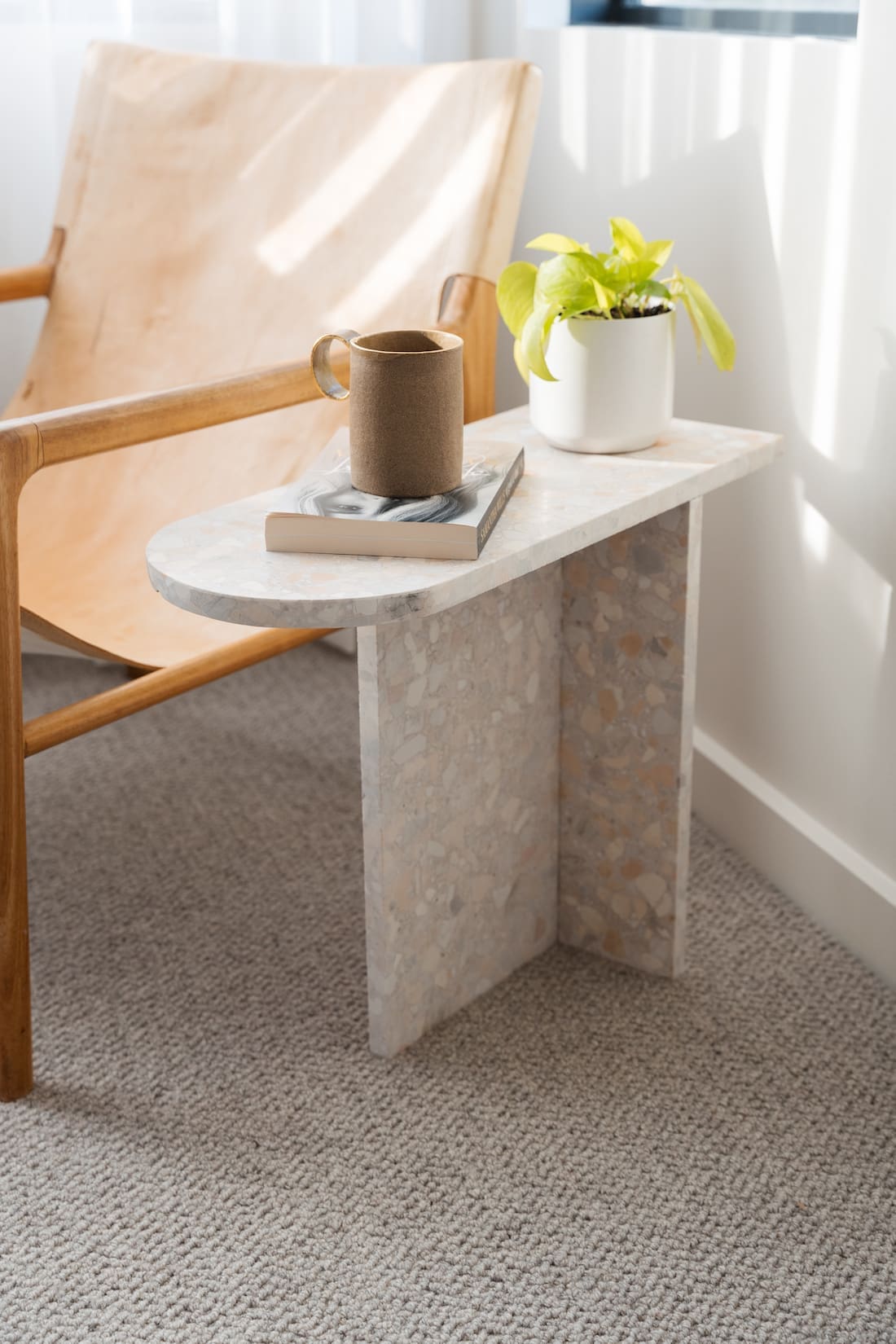 terrazzo side table