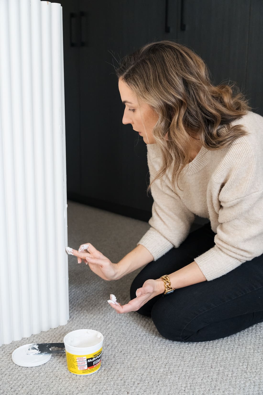 white wall ledge DIY