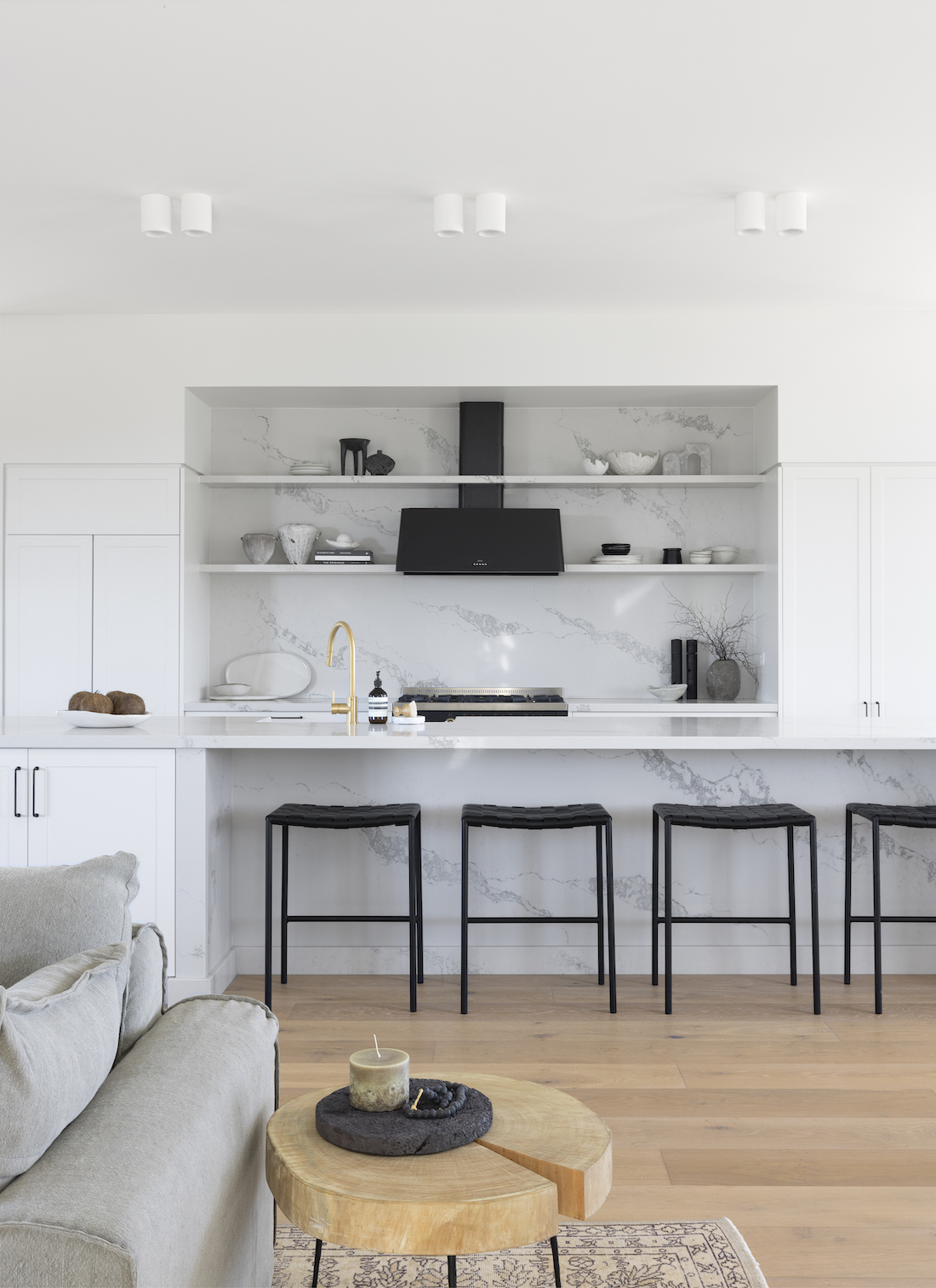 Grey, white and black kitchen from Galloway Park by Studio Haus Co