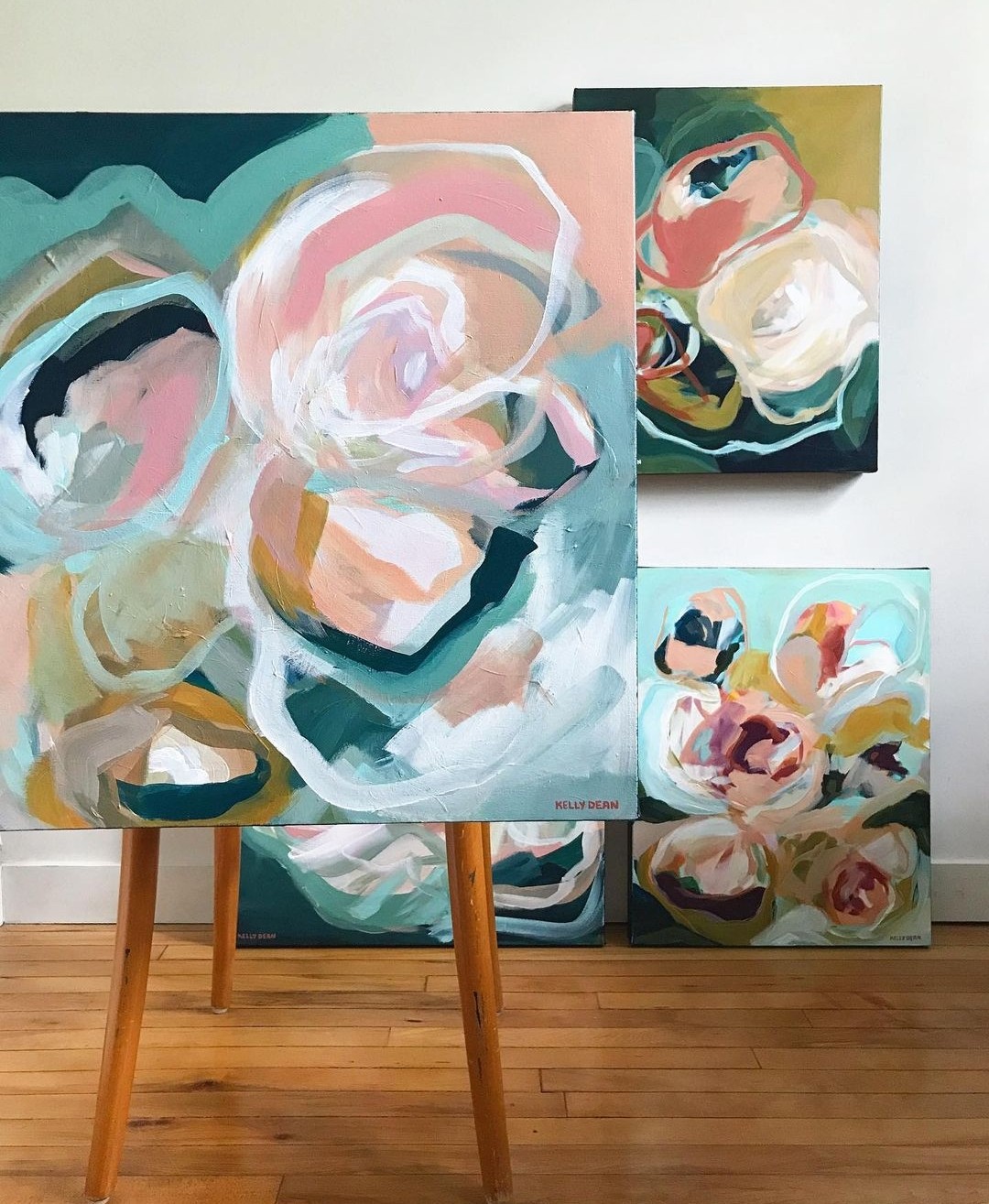 Collection of abstract florals by Kelly Dean