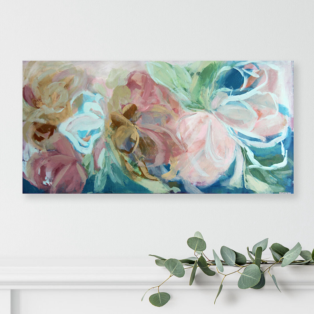 Just because floral abstract art by Kelly Dean