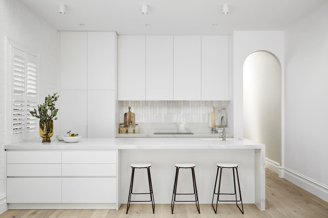 heritage cottage renovation _ white kitchen design