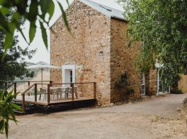 renovated sandstone building exterior