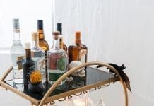 Halloween bar cart