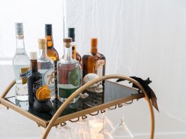 Halloween bar cart