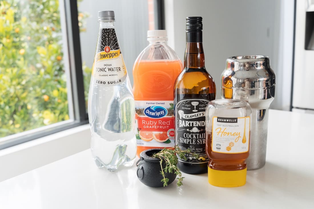 Halloween mocktail ingredients