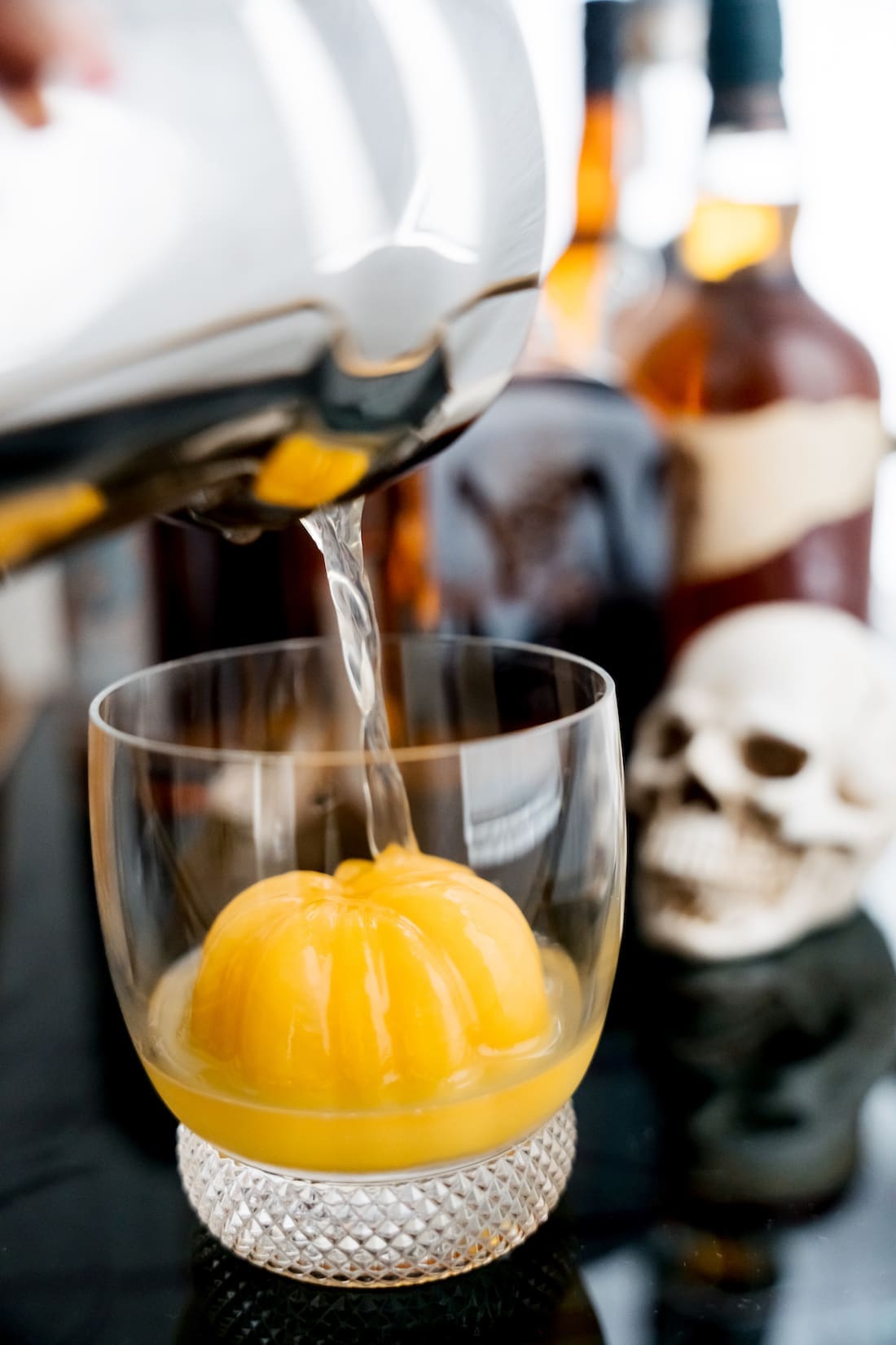 Halloween pumpkin ice cube