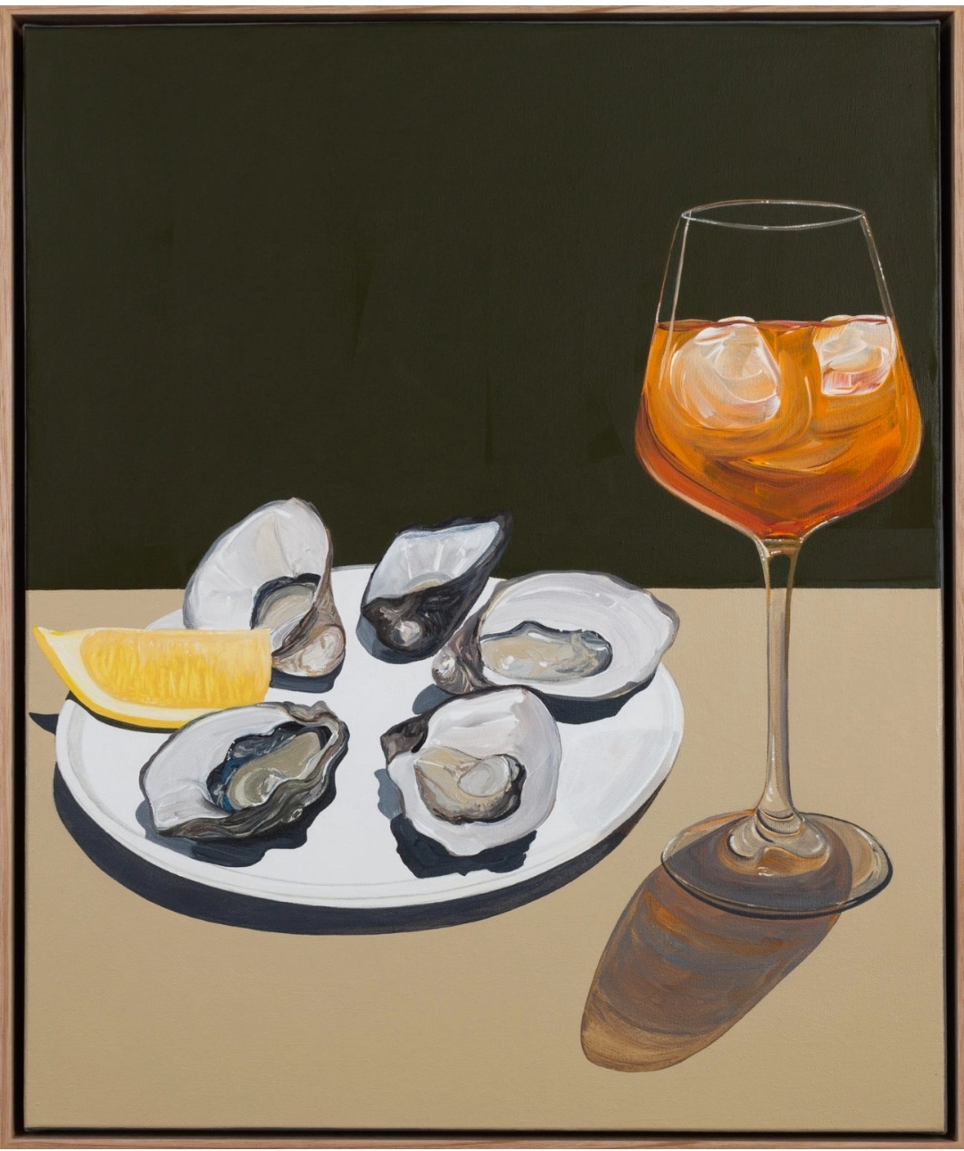Aperol and oyster artwork by Jessie Feitosa
